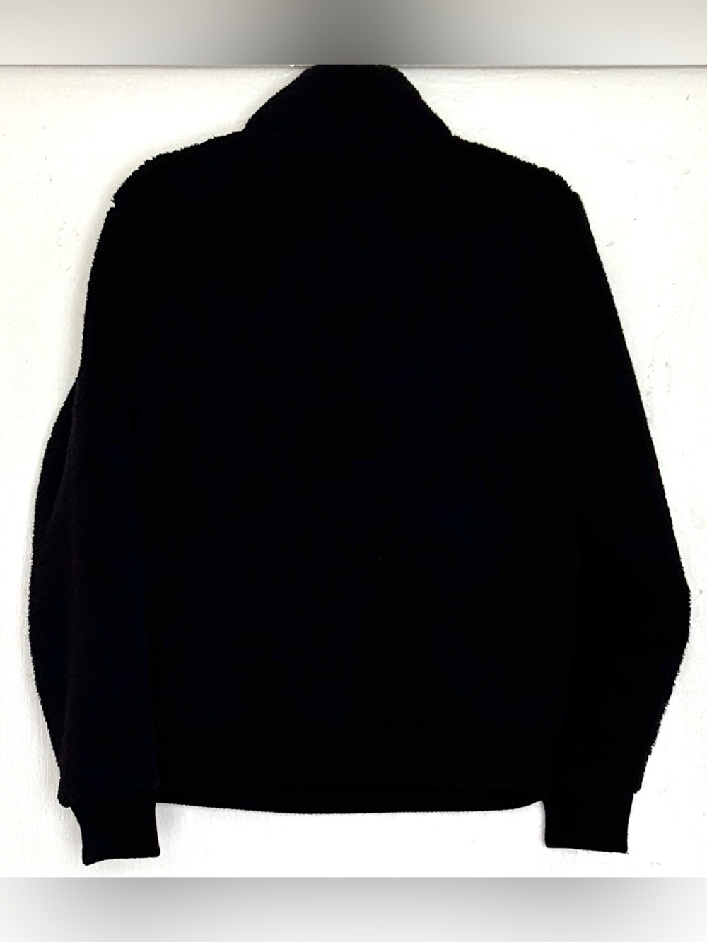 Vineyard Vines Black Sherpa Fleece Quarter-Zip Pullover Size L - Picture 2 of 4